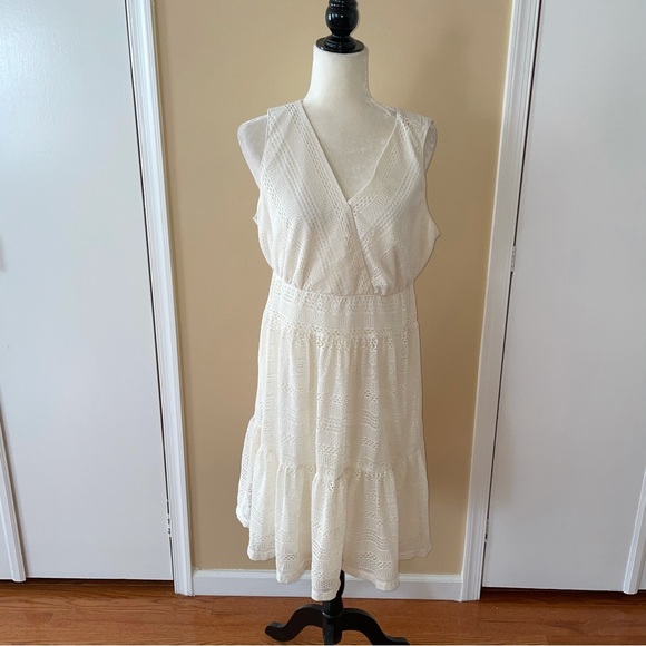 Style & Co Cream Crochet Dress - Picture 4 of 7